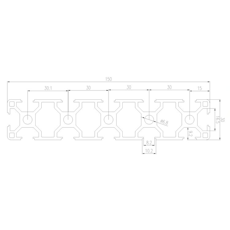 EFE8-30150工業鋁型材尺寸圖